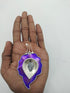 Pure Silver Fancy Diya Pair Leaf Pattern 29.5g